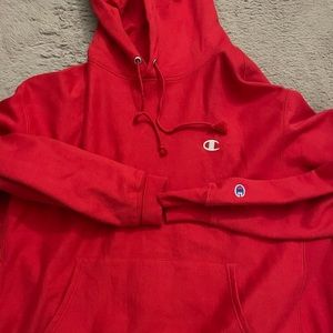 Champion Red Hoodie - Reverse Weave